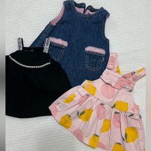 Baby girl 3 piece dresses lot Sz 3/9 months